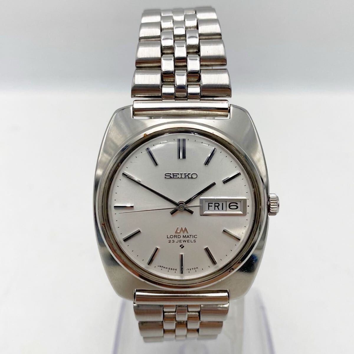 稼動品 SEIKO セイコー ロードマチック 5606-7180 23石 自動巻 腕時計【FB2037】