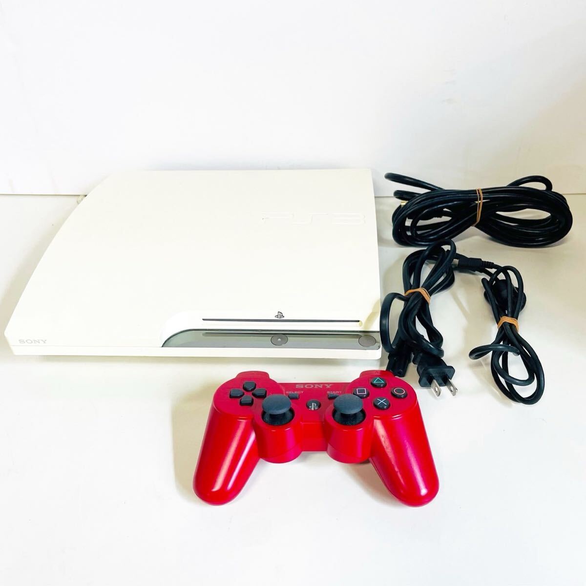 SONY PS3 PlayStation3 本体 CECH-2500B ホワイト 動作確認済み 初期化済み コントローラー付き【FC4020】@100