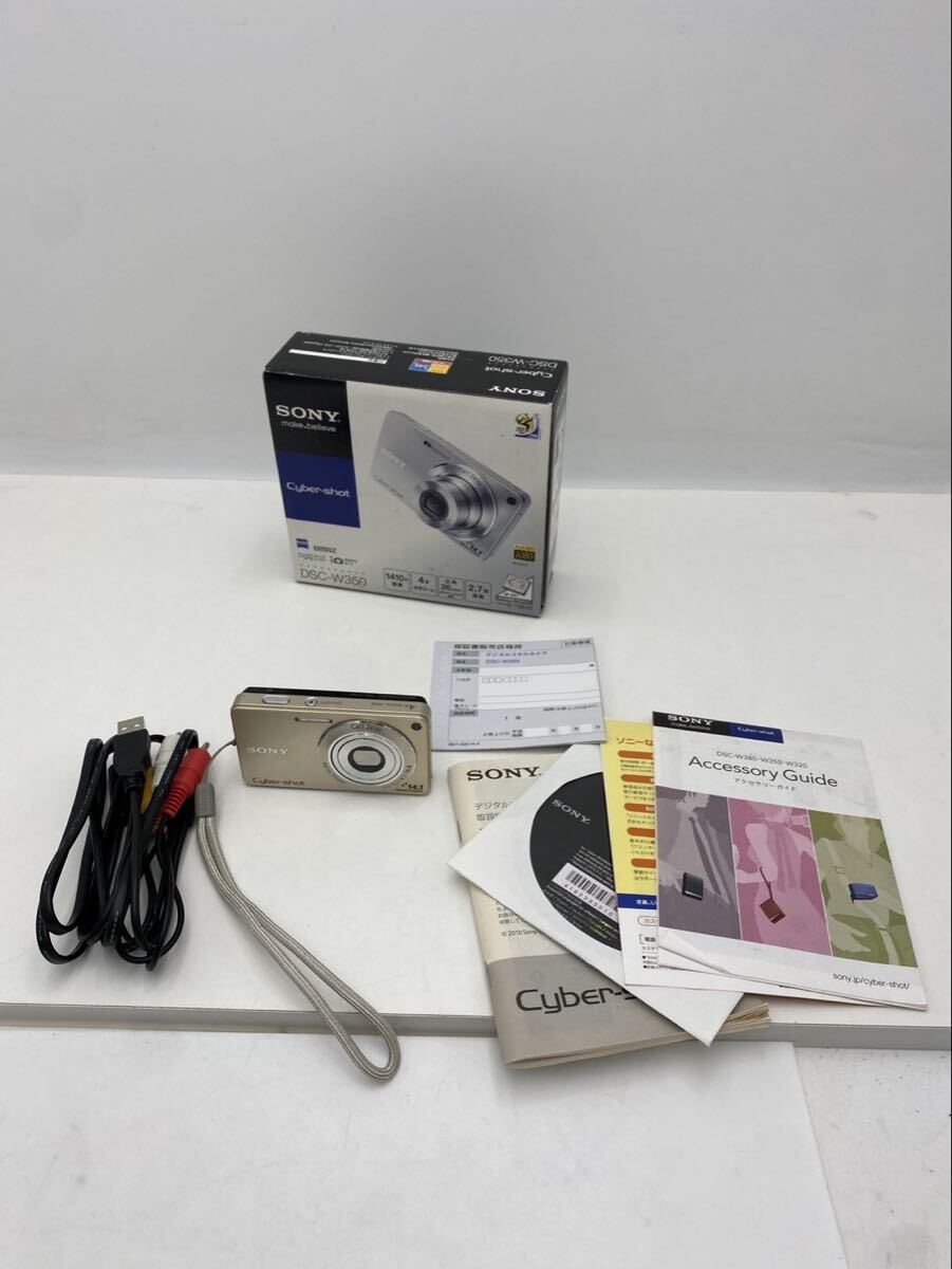 SONY ソニー コンパクトデジタルカメラ Cyber-shot ブラック DSC-W350 ジャンク 【FB4052】@60