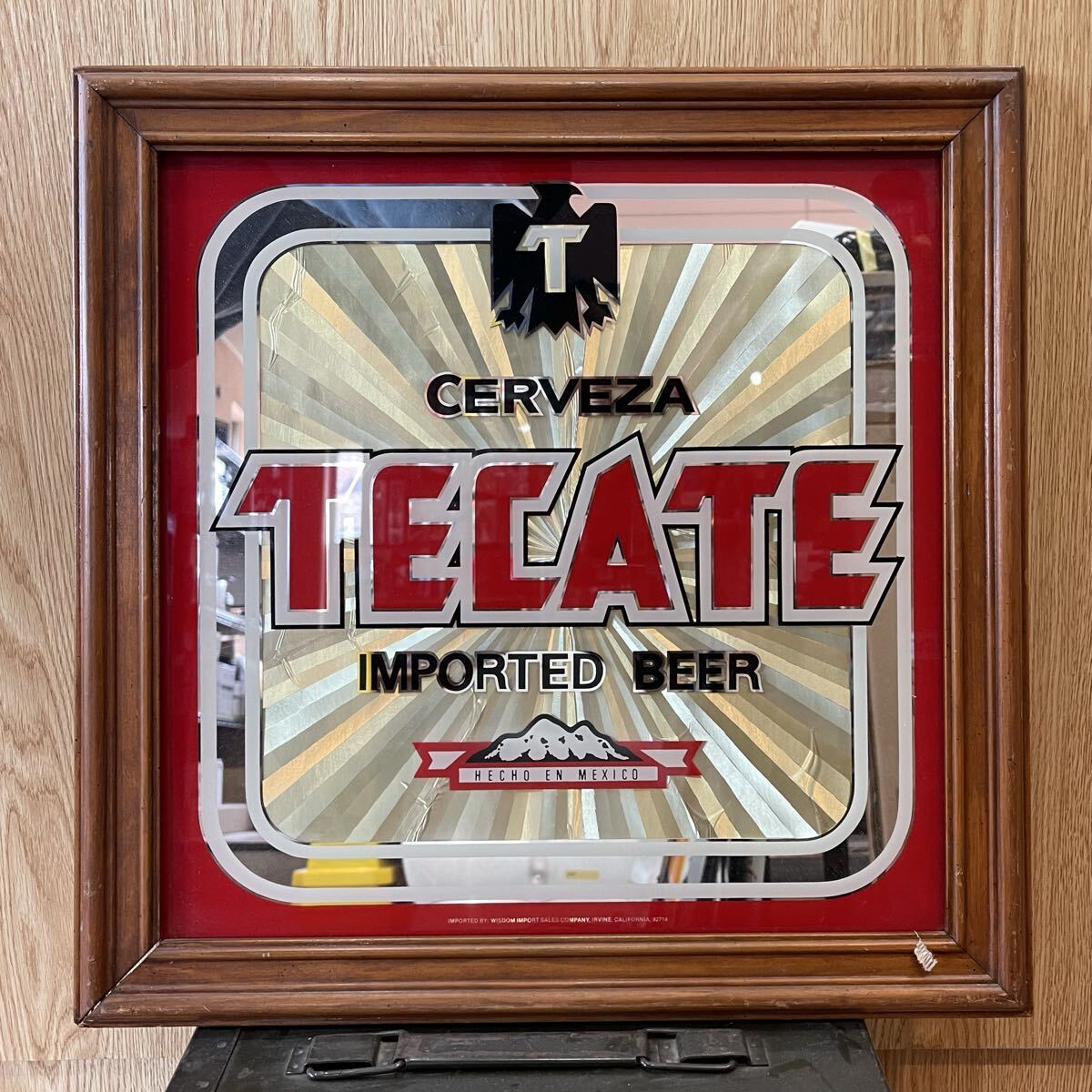 パブミラー TECATE E93 看板 ガレージ ヴィンテージ 鏡 アメリカ雑貨 輸入雑貨 アメリカン雑貨 ハワイ カリフォルニア パブスト コロナ 