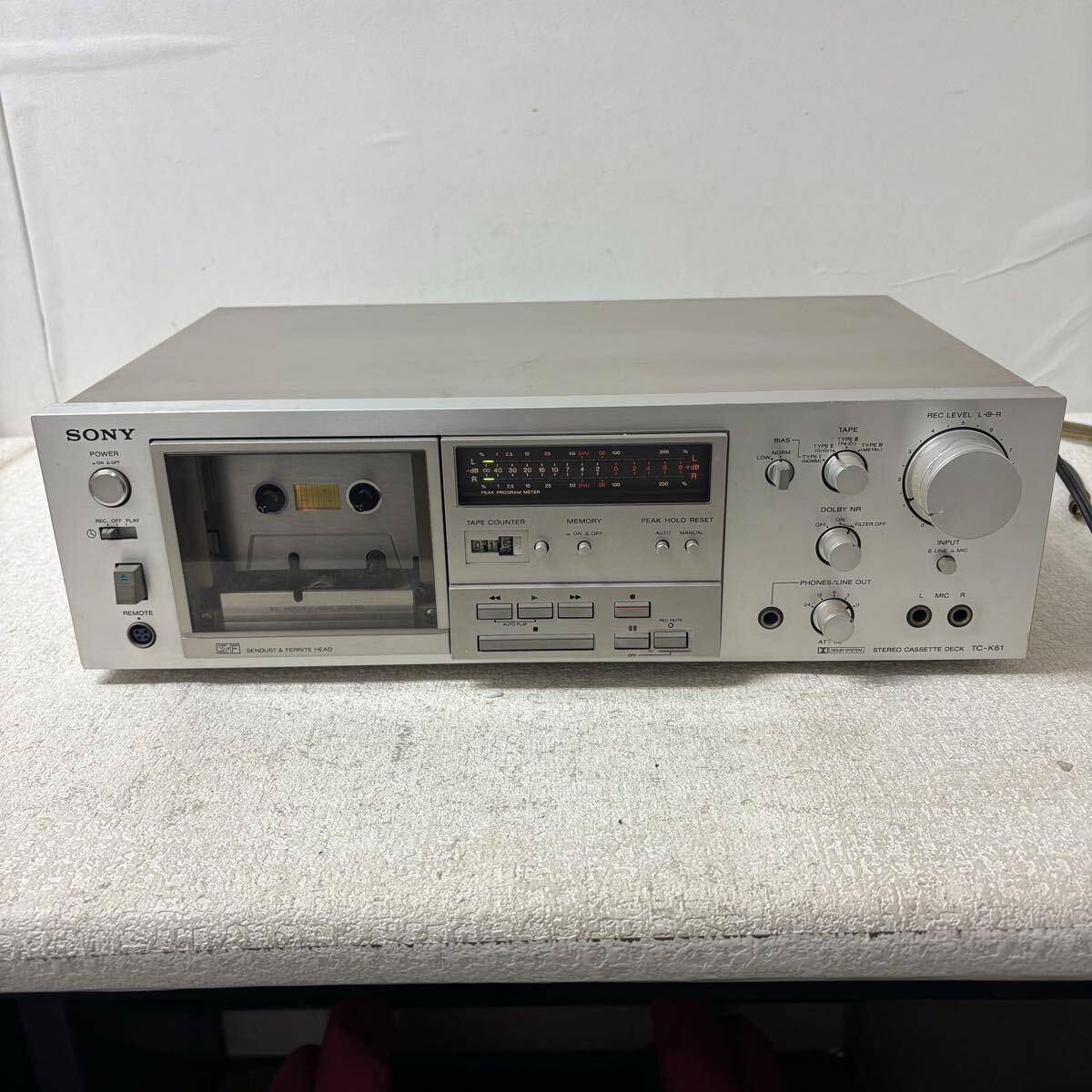 0415C6 SONY ソニー STEREO CASSETTE DECK TC-K61 カセットデッキ テプコーダー オーディオ機器