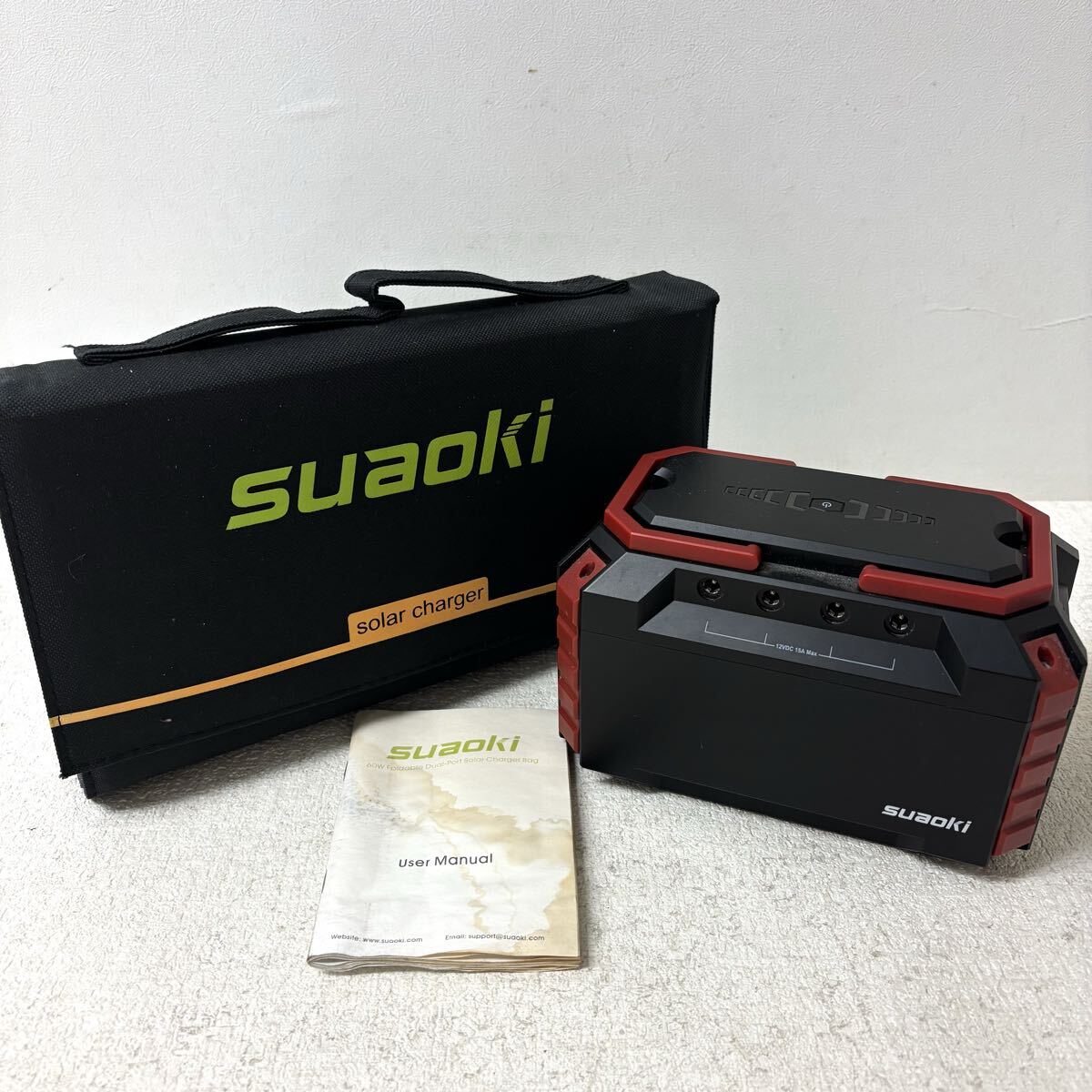 0415I6 suaoki スアオキ ポータブル電源 S270 solar charger ソーラーチャージャー アウトドア ポータブル 13500mAh