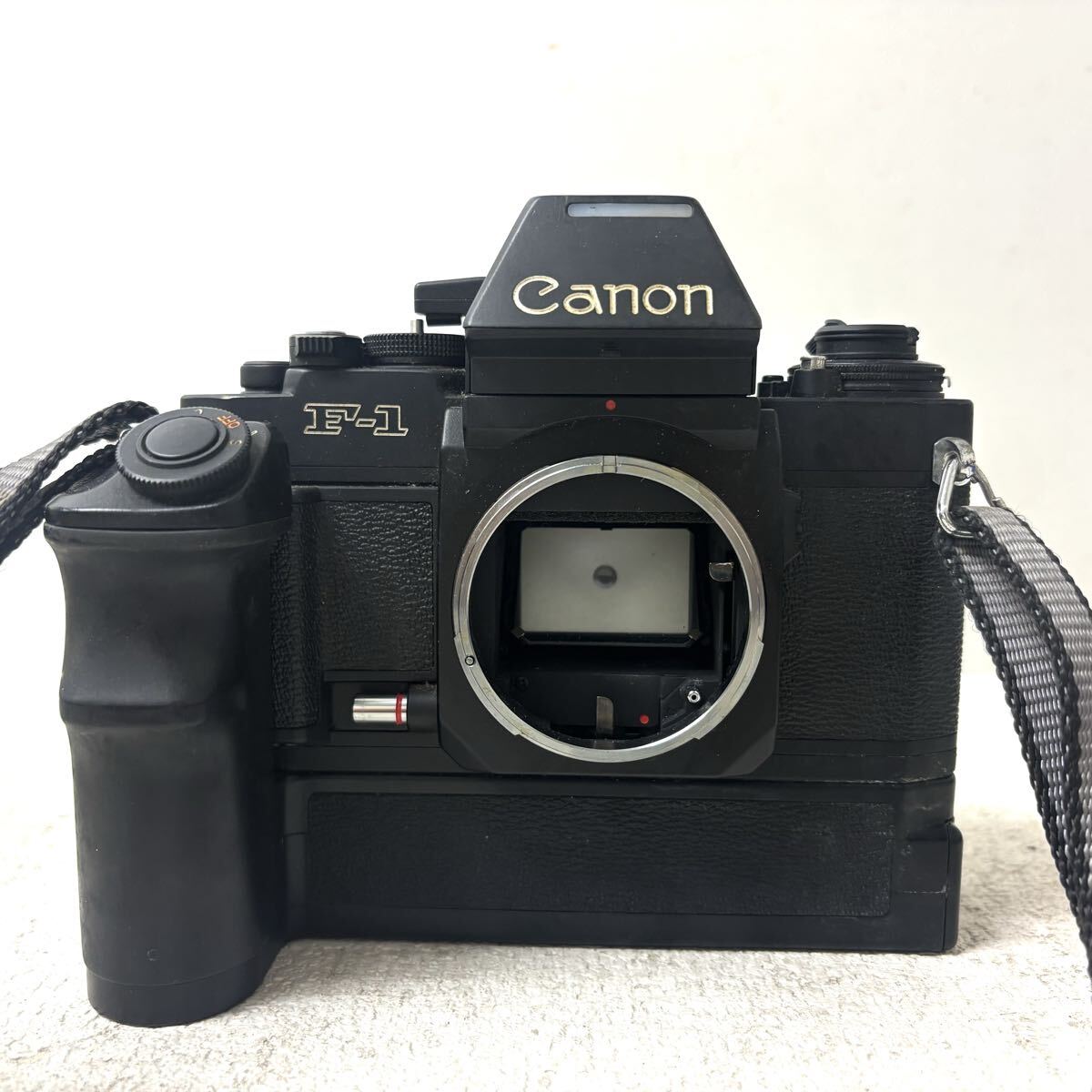 0416J6 Canon ブラック 一眼レフ フィルムカメラ F-1 ボディ 一眼レフカメラ AE POWER WINDER FN