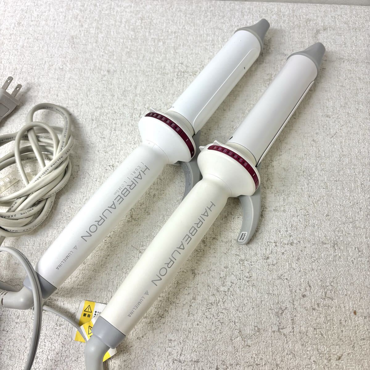 0418E6 LUMIELINA リュミエリーナ HAIRBEAURON ヘアビューロン 2点セット HBRCL-GL HBR-L ヘアアイロン カールアイロン 動作確認済み 34mm 