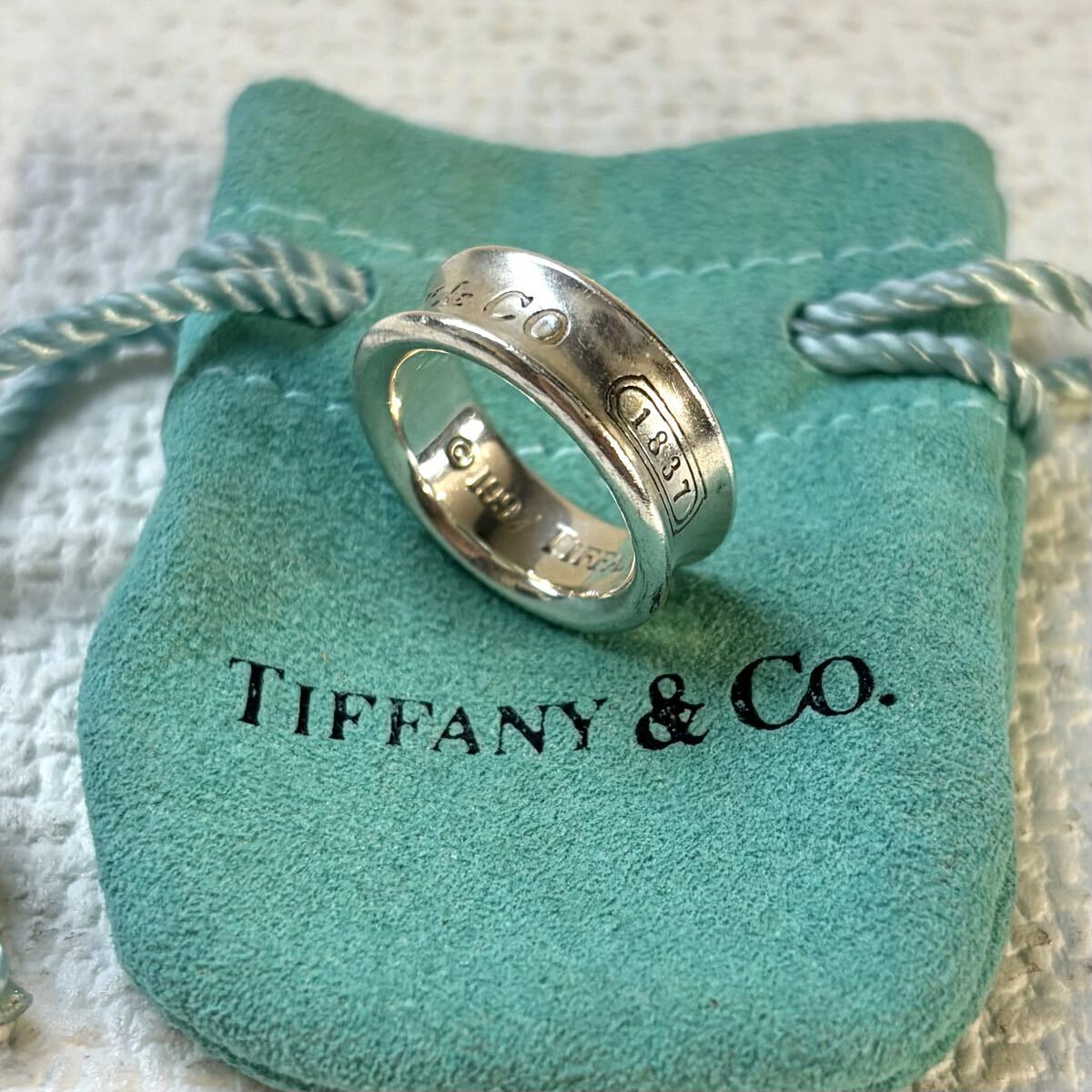 0418U6 TIFFANY&Co. ティファニー リング 指輪 ナロー 1837 シルバー silver 925 約7号 アクセサリー