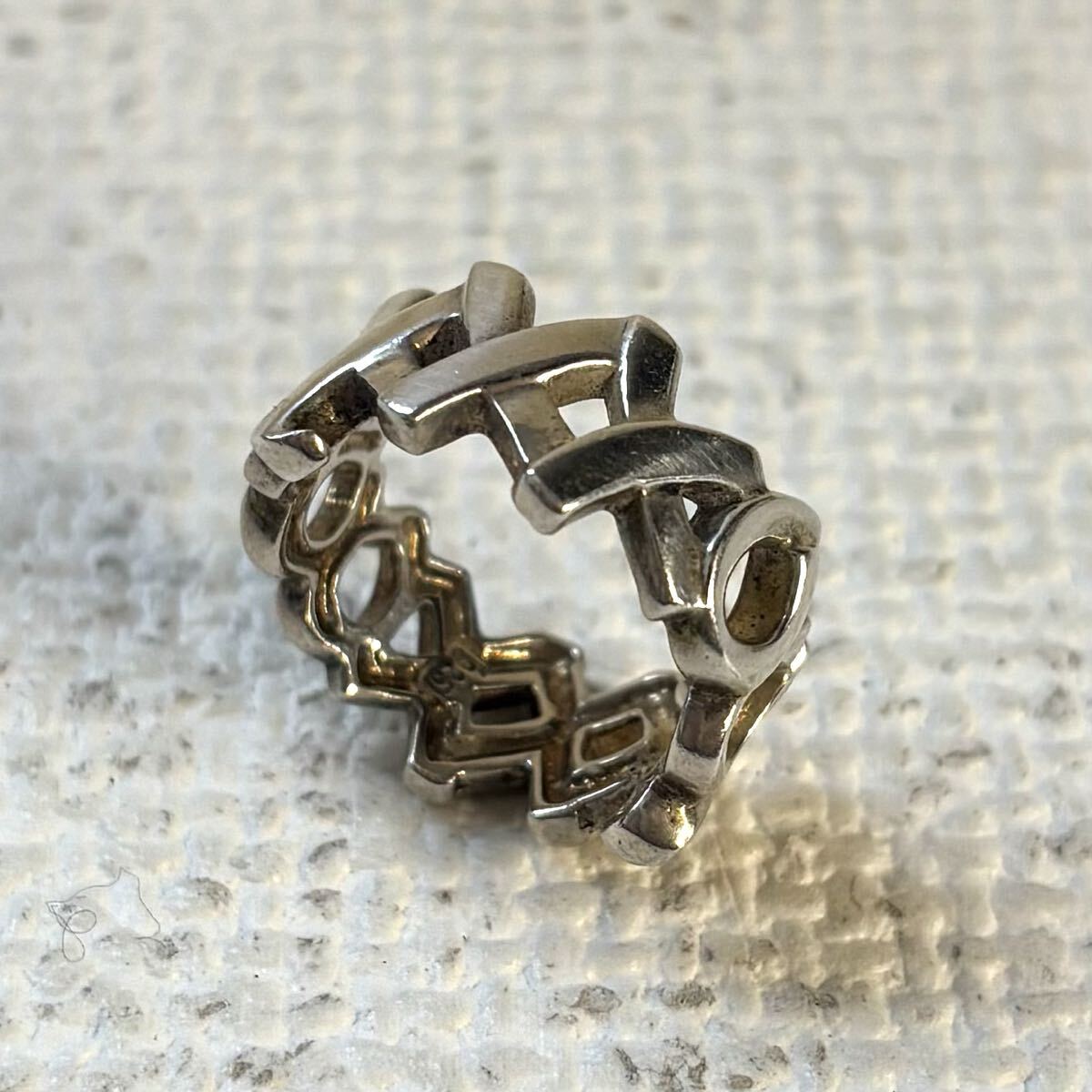 0418V6 TIFFANY&Co. ティファニー リング 指輪 Paloma Picasso パロマ ピカソ LOVE&KISS ラブ&キス シルバー silver 925 約8号