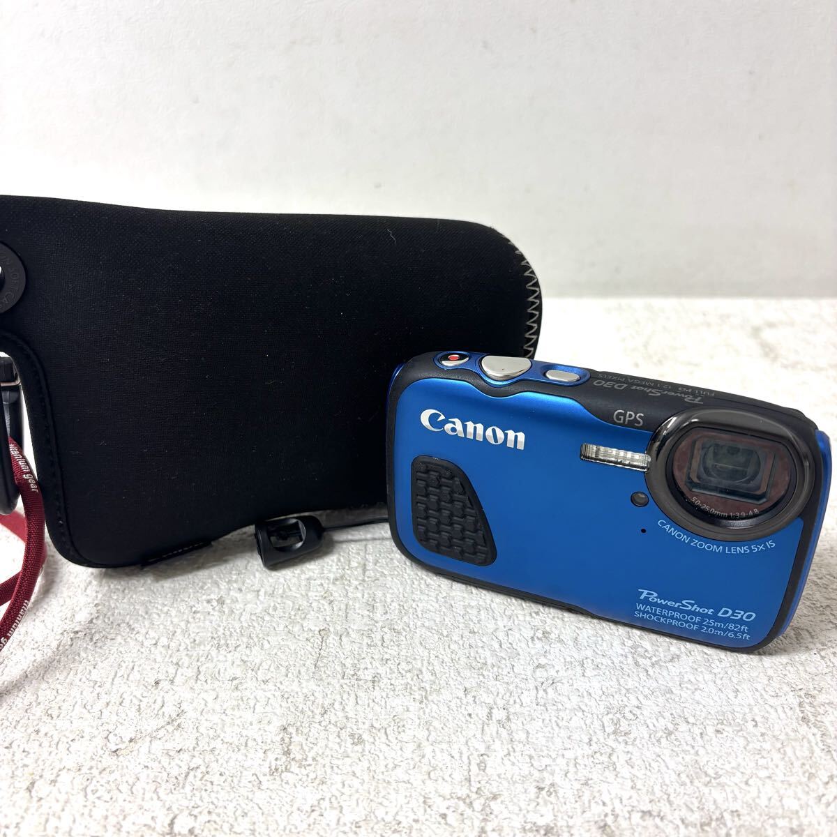 0419B6 Canon キャノン コンパクトデジタルカメラ PowerShot D30 PC2063 ブルー 青 動作確認済み パワーショット デジカメ