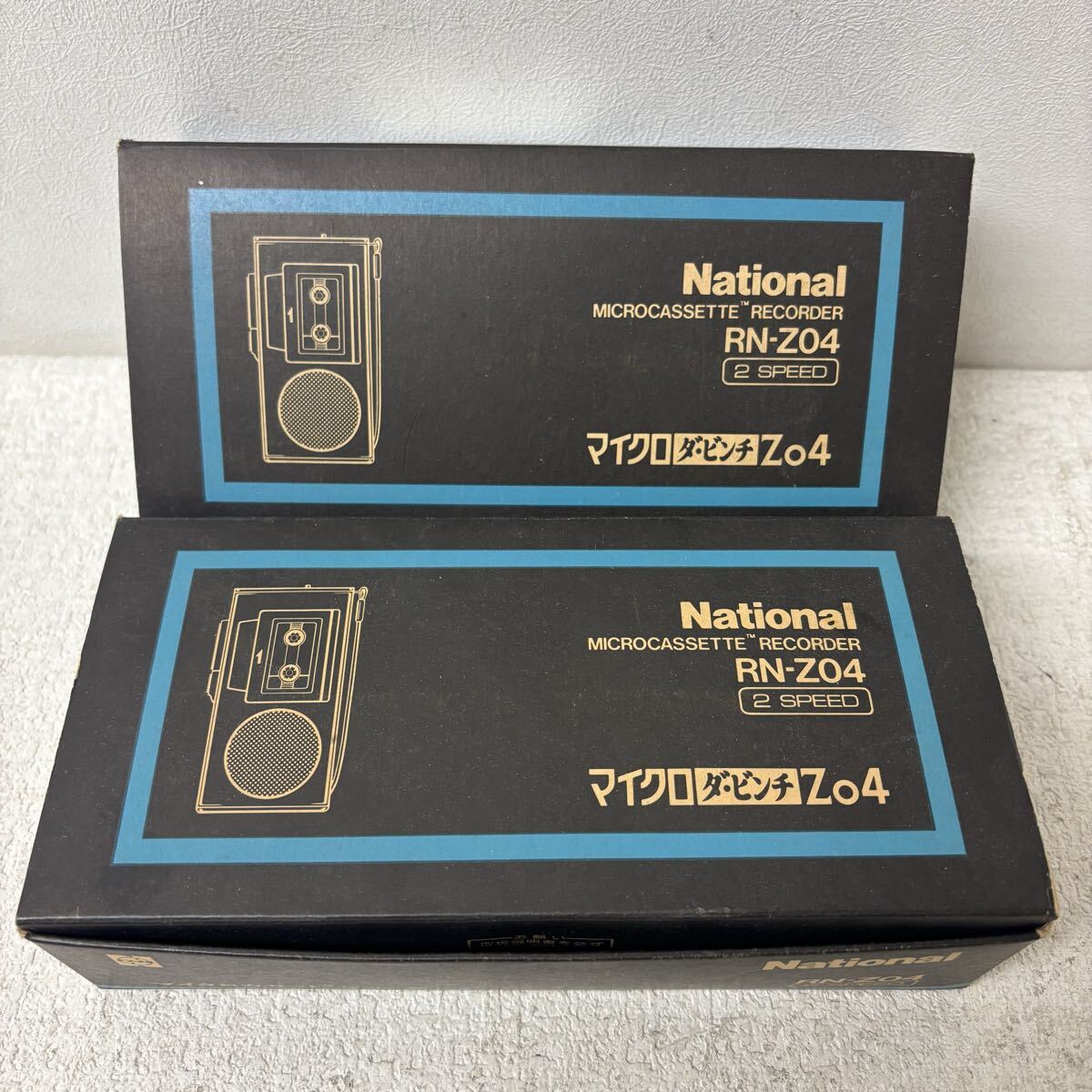 0419H6 National ナショナル マイクロカセットレコーダー RN-Z04 2点セット マイクロ ダ・ピンチ Zo4 オーディオ機器