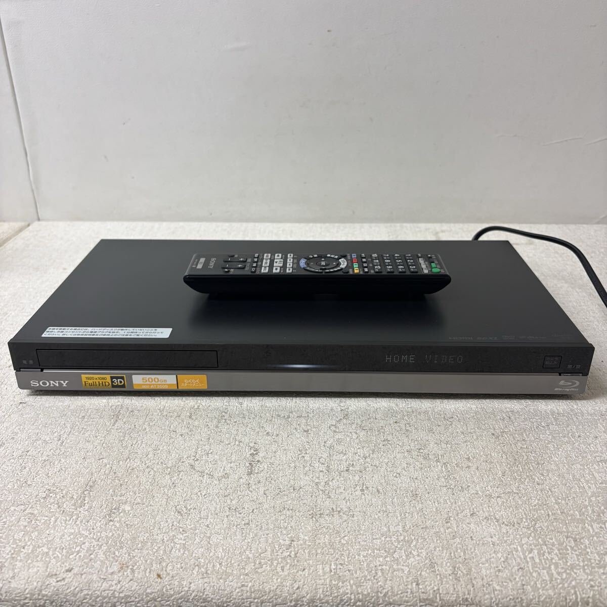 0419R6 SONY ソニー ブルーレイディスクレコーダー BDレコーダー BDZ-AT350S リモコン付 2011年制 動作確認済み HDD ブルーレイ