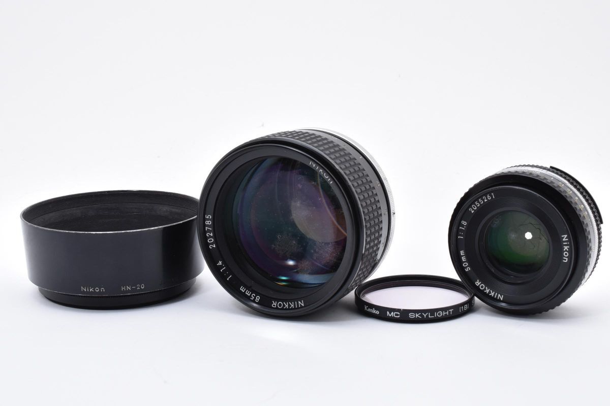 ★訳あり大特価★ ニコン NIKON Ai-S NIKKOR 85mm F1.4/ Ai-S 50mm F1 #4739W0454