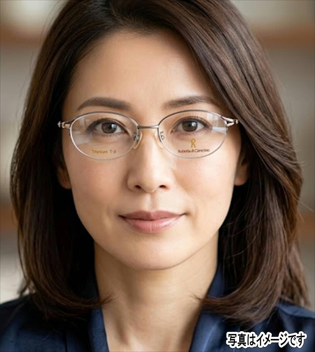 極美品◆ロベルタディカメリーノ/D-001/ RB-1112 チタン製ハーフリム◆激レアヴィンテージ◆軽量15g◆上品イタリアンデザイン◆新品未使用