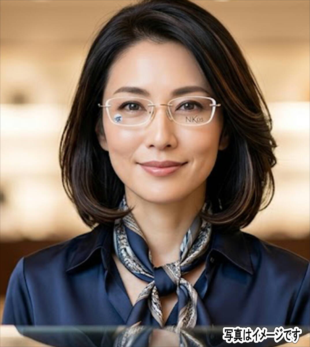 【希少 未使用】NIK03 NK360 イタリア製/D-005/ ツーポイント メガネ フレーム シルバー 超軽量12g ヴィンテージ 高級アイウェア 現品限り