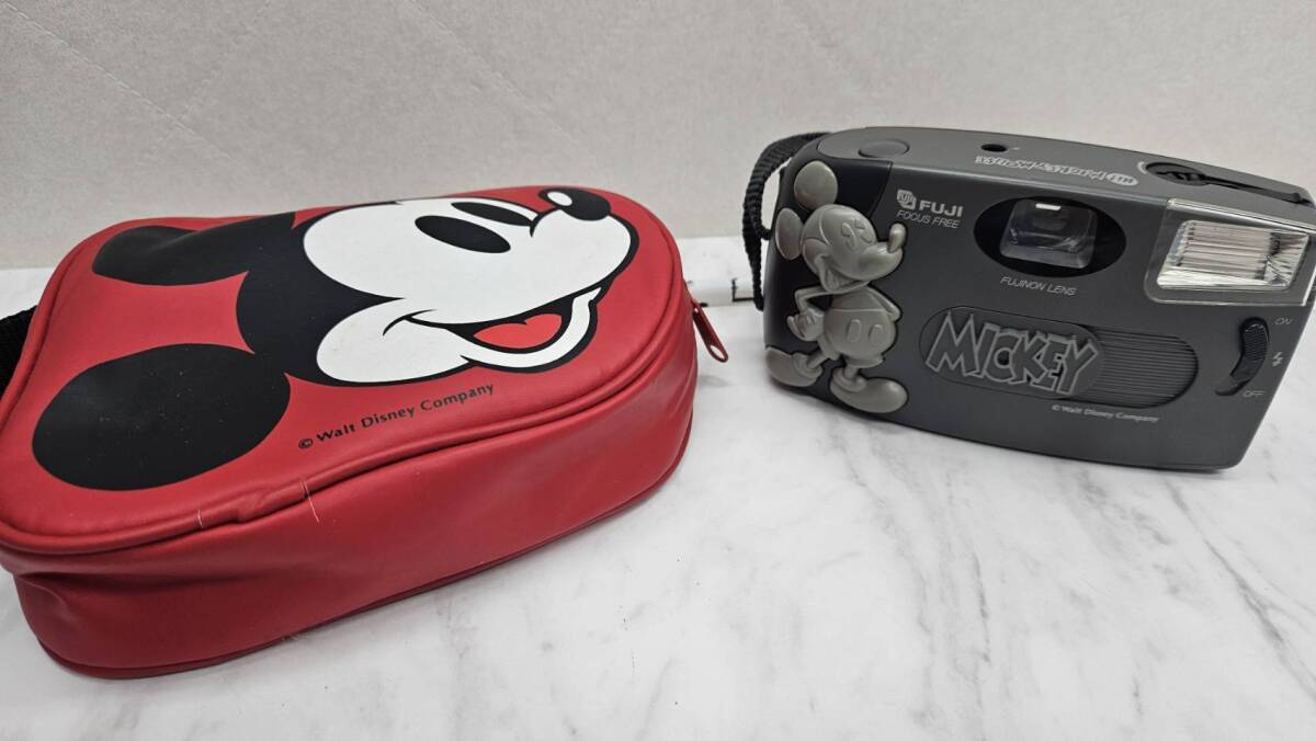 【F15937】FUJINON LENS ミッキー カメラ ポーチ付き★動作未確認★整理品