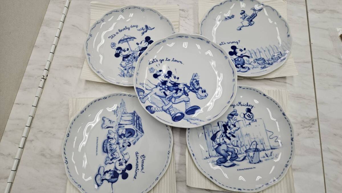 【F13922】Disney ディズニー　アソートプレートセット 5枚セット 箱付き