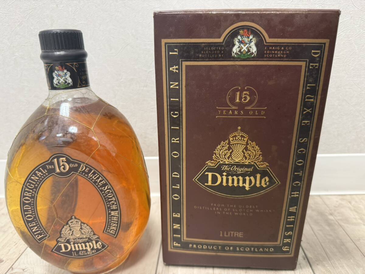 【KM296】ディンプル 15年 ＊箱付 ※ 700ml 40% ファイン オールド オリジナル デラックス スコッチ ウイスキー DIMPLE【未開栓】