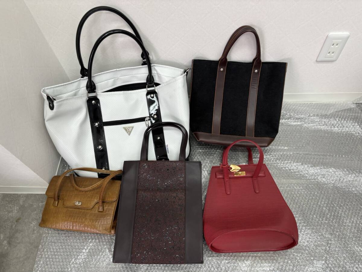 【F13648a】整理品★ノーブランドバッグおまとめ 5点★ルイフェロー 印傳屋 ワールドイーグル など★ハンドバッグ トートバッグ