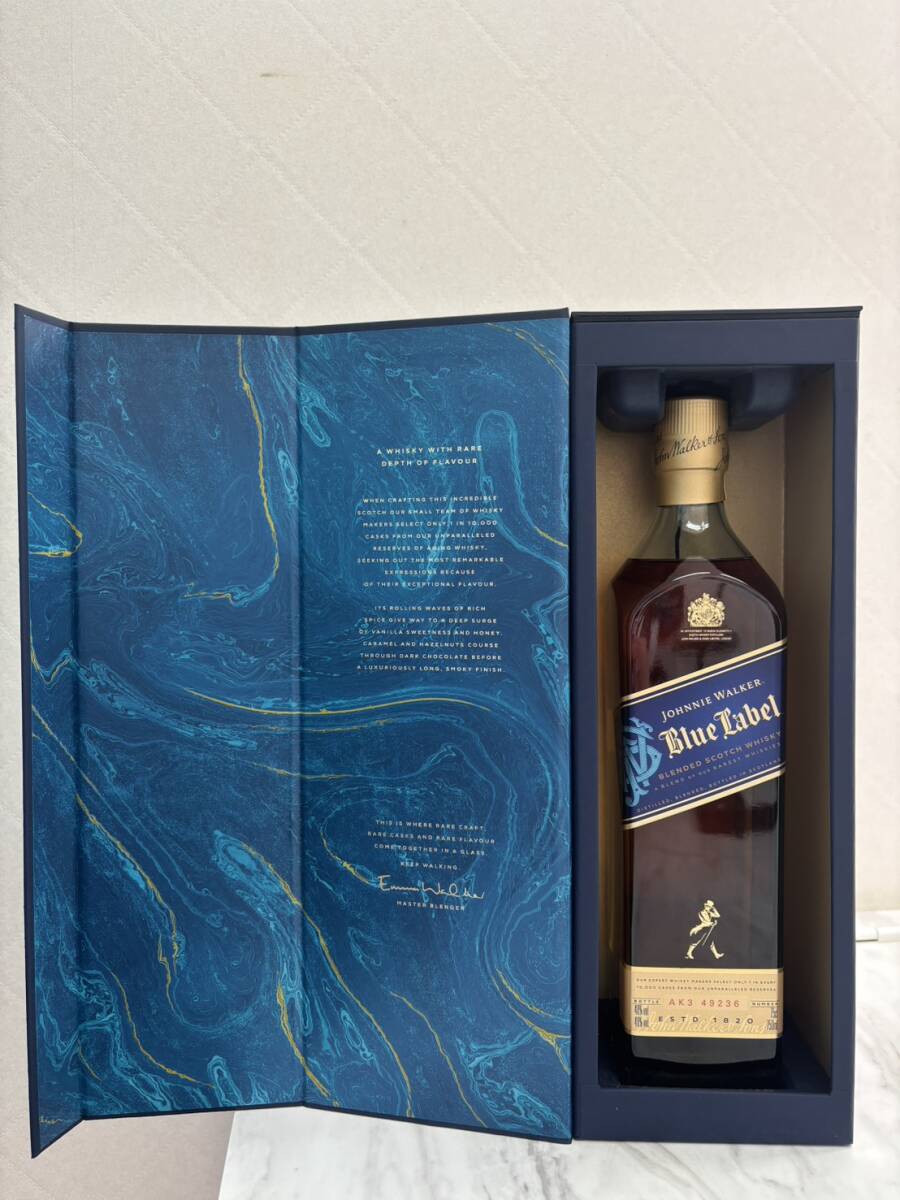 【F16021】未開栓★ジョニーウォーカー ブルーレーベル★スコッチ ウイスキー★750ml 40%★JOHNNIE WALKER Blue Label★箱付き