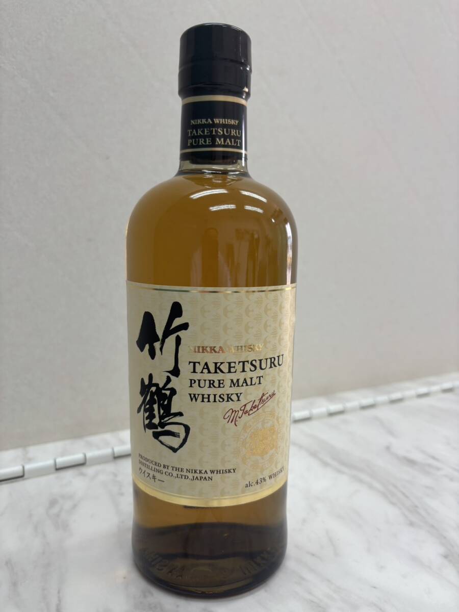 【F16026】未開栓★ニッカ 竹鶴 ピュアモルト 白ラベル★ジャパニーズ ウイスキー★700ml 43%