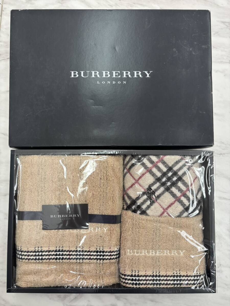 【F13029】未使用★BURBERRY バーバリー ノバチェック タオル セット★箱付き