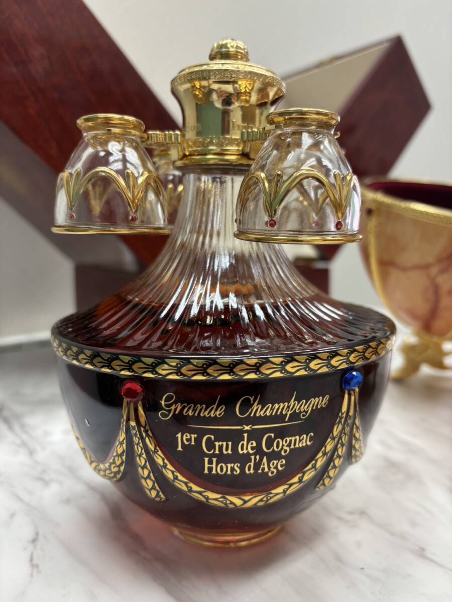 【F16059】ラドガ インペリアル コレクション イースター エッグ★コニャック ブランデー★700ml 40%★箱付き ※装飾破損