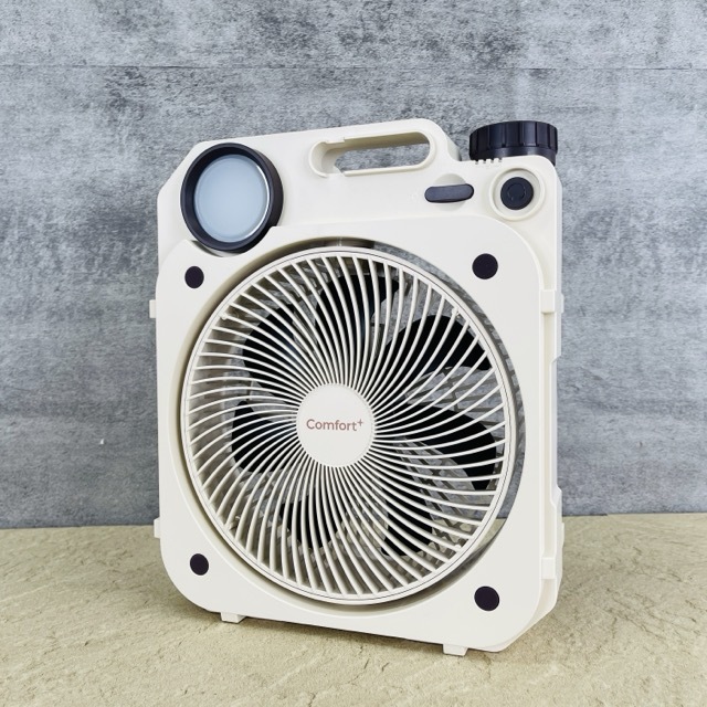 展示品 充電式薄型送風扇 【中古】動作保証 クマザキエイム Air Force Fan AF8-17B 充電式ファン クリームベージュ 本体のみ/ 516358 在★3