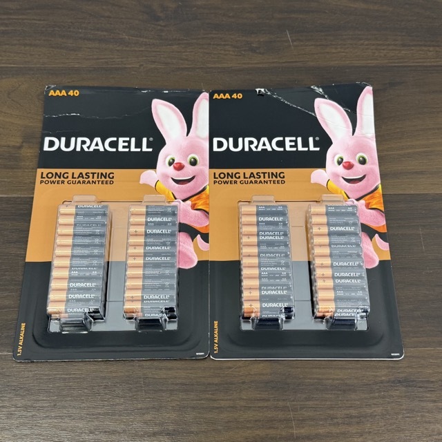 送料無料 訳あり新品 DURACELLデュラセル 単電池 AAA 40 MN2400-LR03 1.5V 40入り 2点セット 計80本 パッケージ不良 / 516082 在★9