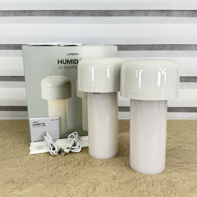 展示品 LUMENA コードレスデスク加湿器 2点入り HUMID H6 ART.78466 インテリア家電 調光LEDライト搭載 【中古】/ 516147
