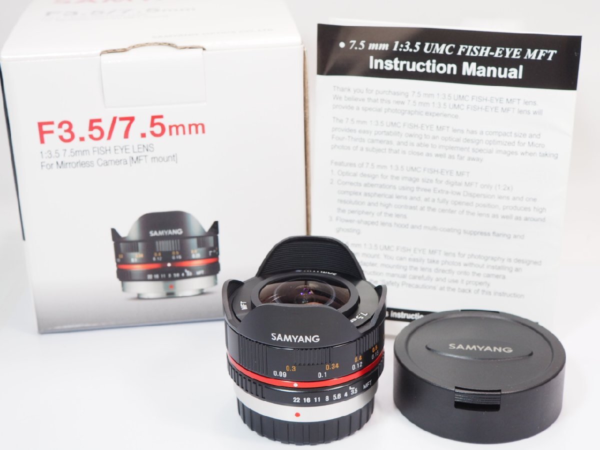 SAMYANG 7.5mmF3.5 UMC FISH-EYE MFT マイクロフォーサーズ 魚眼 レンズ サムヤン [管X8893