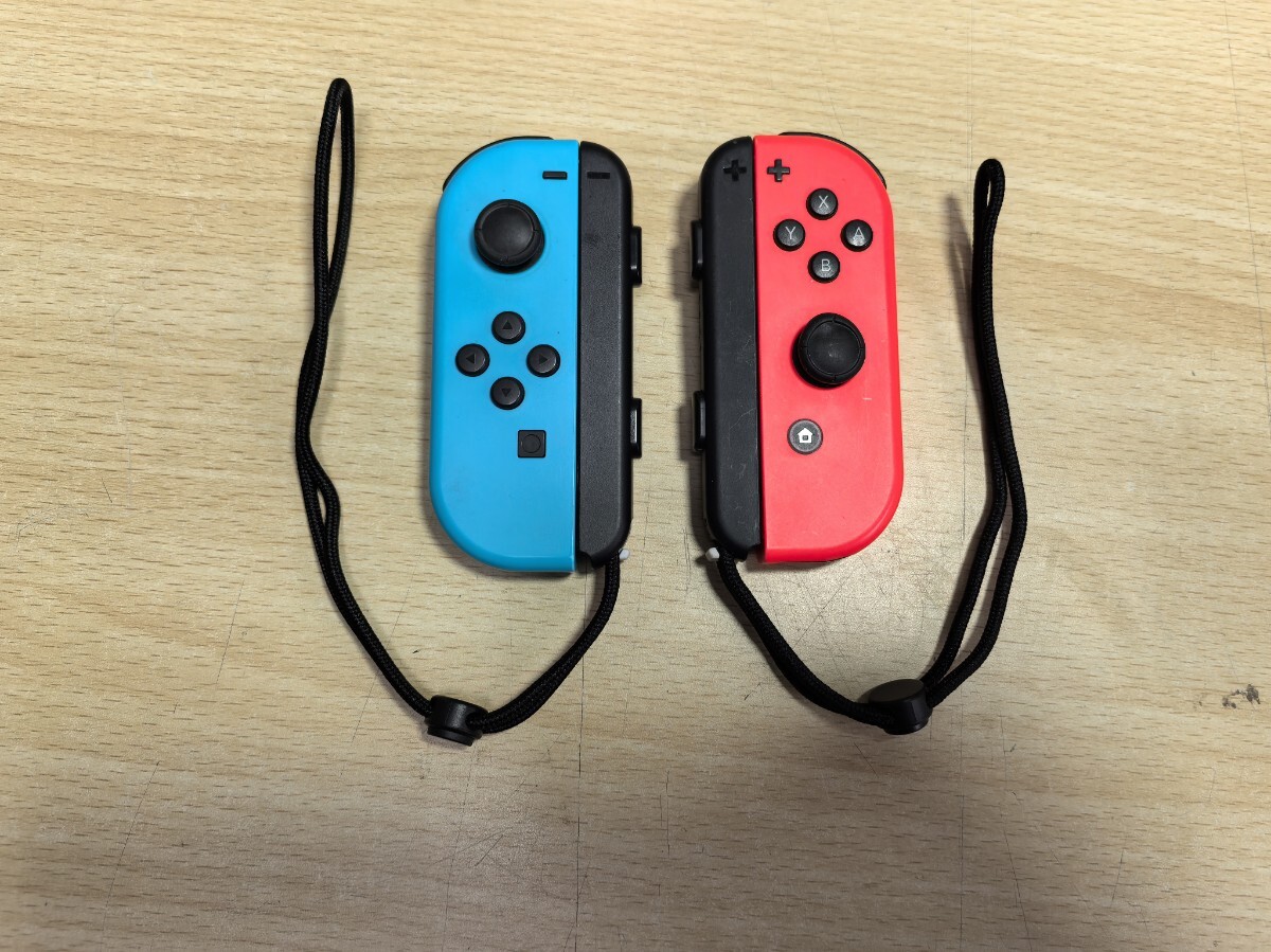 Nintendo Switch Joy-Con ネオンレッド ネオンブルー ストラップ付　HAC-015 HAC-016　動作未確認　現状販売