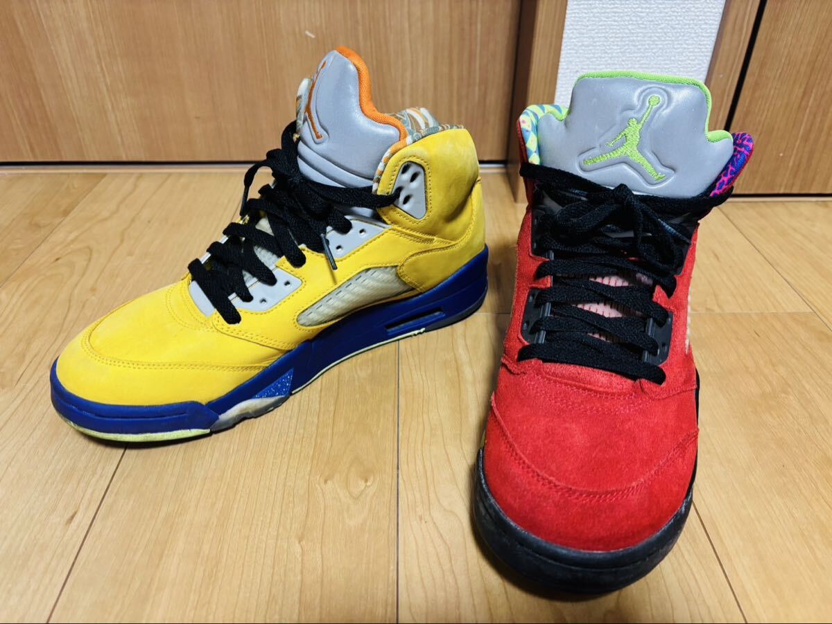 2 ナイキ エアジョーダン5 WHAT THE 27.5cm CZ5725-700 NIKE AIR JORDAN 5 NIKE 中古品 現状品