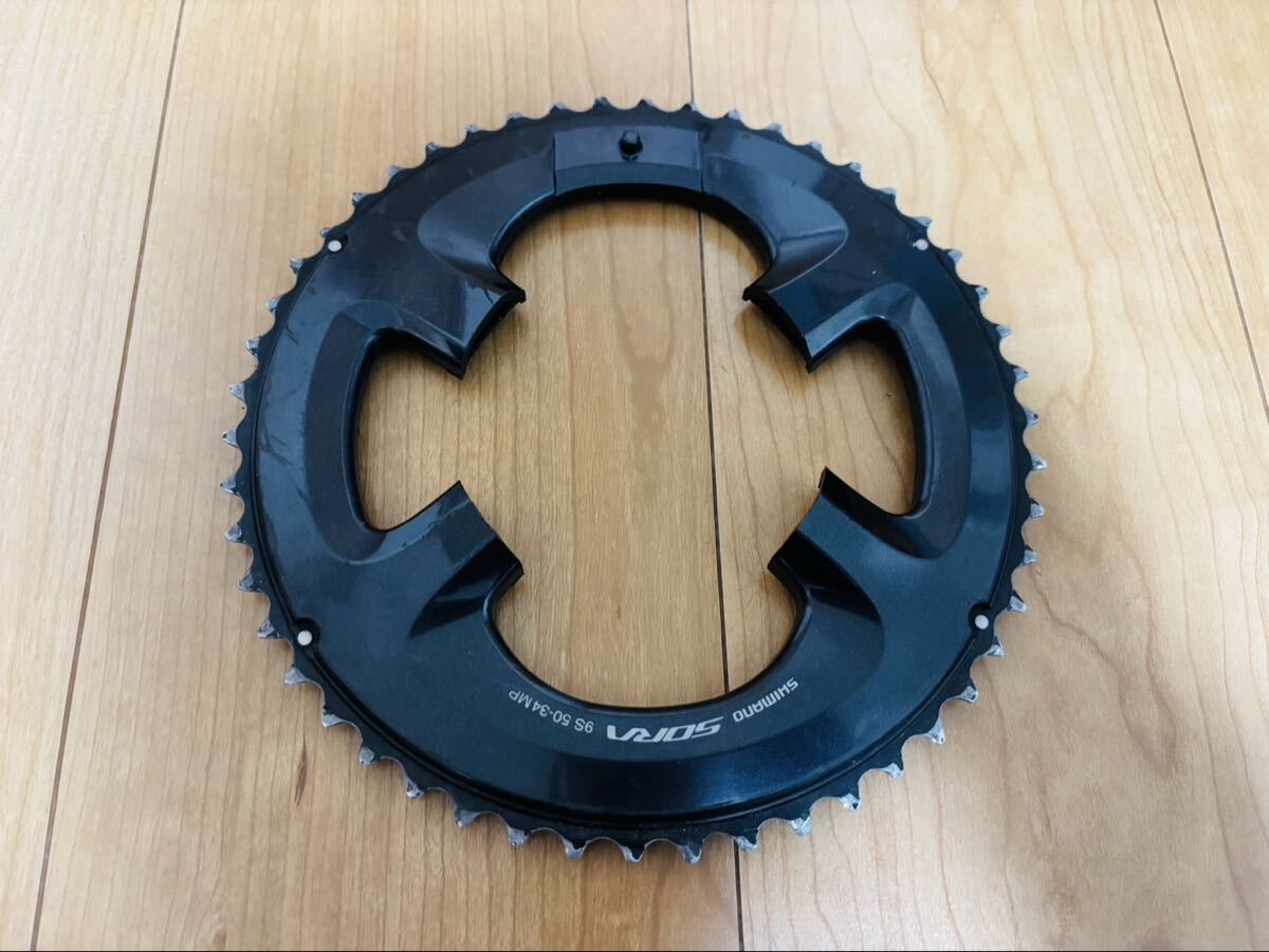 11 SHIMANO SORA 9S 50-34 MP チェーンリング シマノ 中古品 現状品