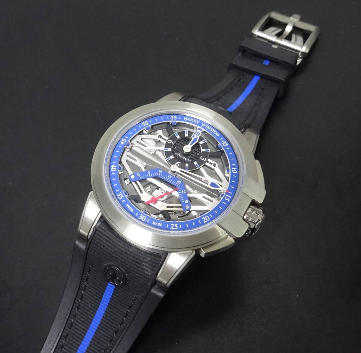 世界限定300本 ハリーウィンストン Harry Winston プロジェクト Z15 OCEASR42ZZ001 レトログラード 自動巻 メンズ 純正内外箱あり 本物