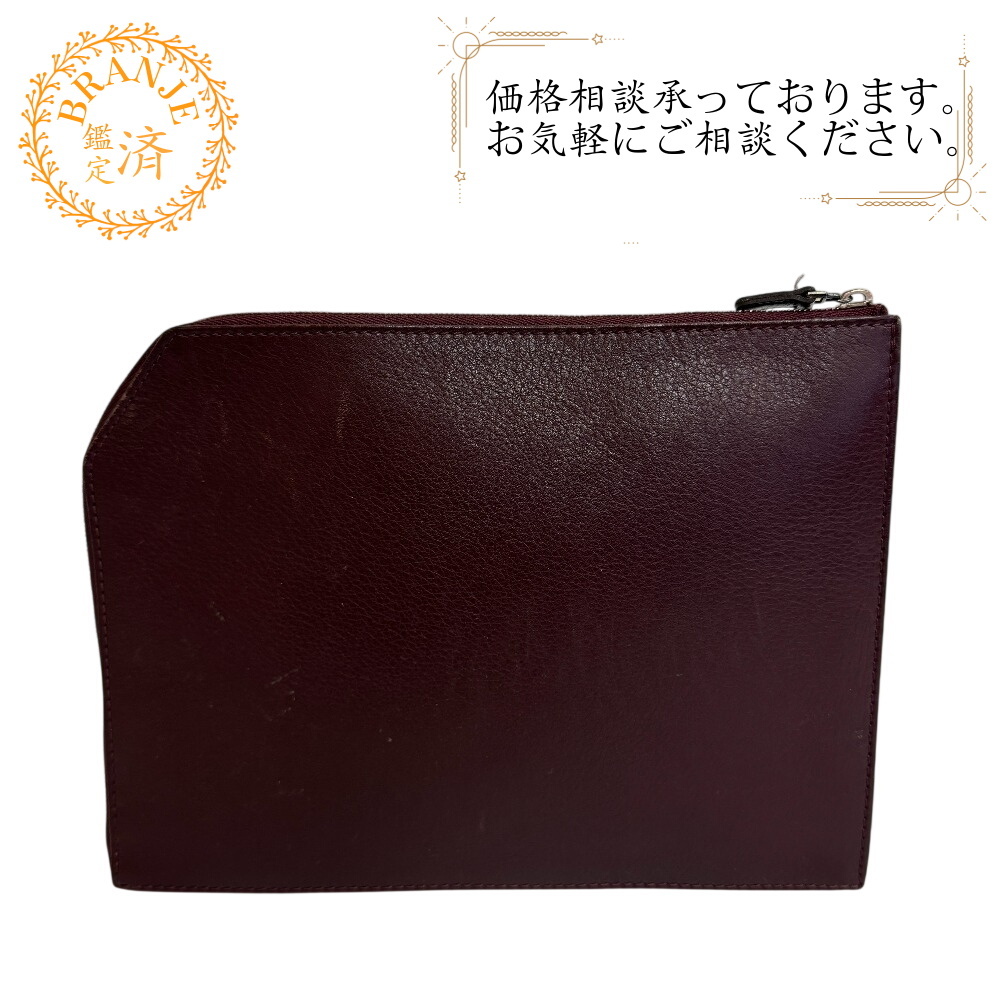 Camille Fournet カミーユフォルネ CamilleFournet レザー クラッチバッグ ボルドー ユニセックス