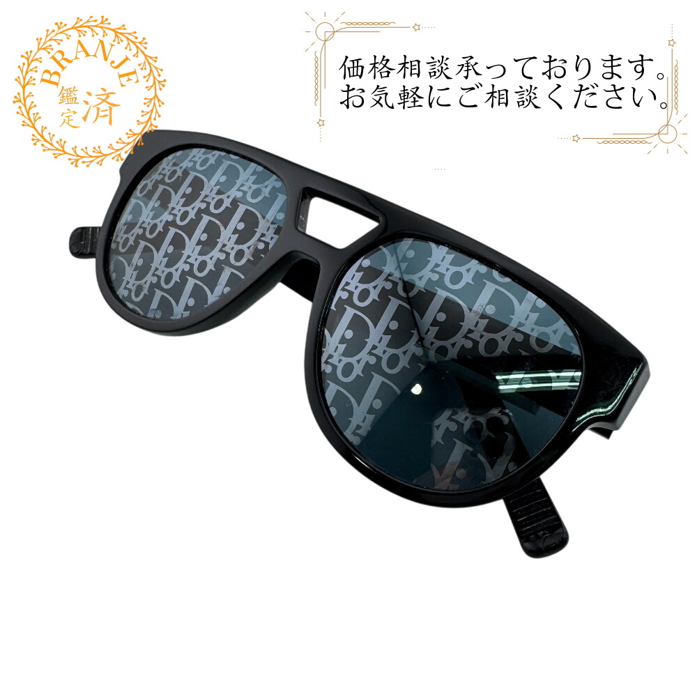 Dior ディオール 54□17-145 DiorB23 ロゴ プラスチック サングラス ブラック レディース