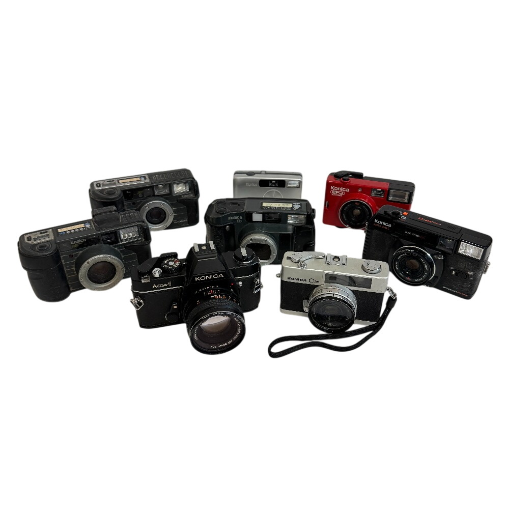 KONICA コニカ まとめ売り 8点 大量 WIDE 28 DD C35 BM-S 100 efj auto date C35 MFD Acom-1 Konica Hexanon 50mm f1.7 フィルムカメラ