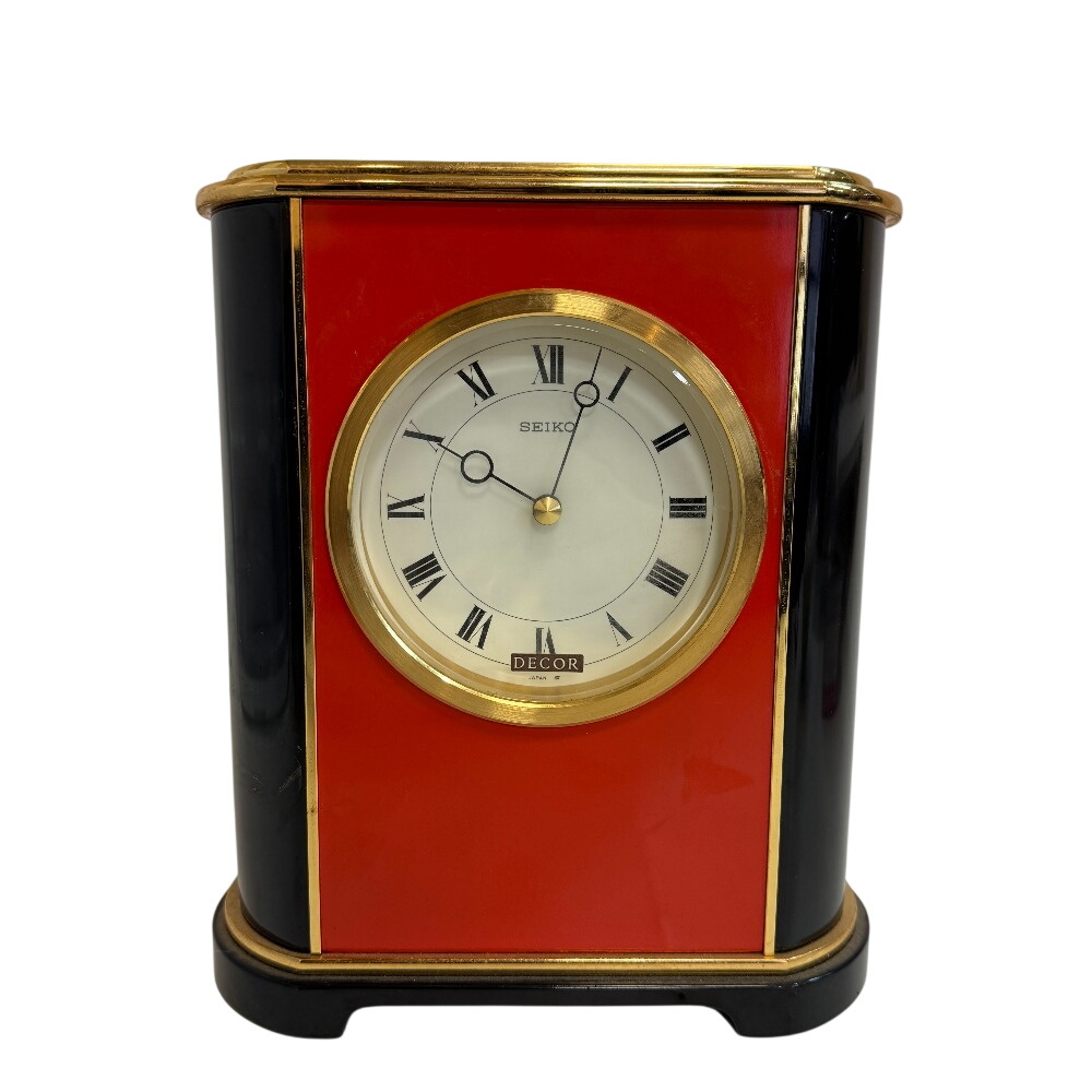 SEIKO セイコー QF 713K 2針 バイカラー 昭和レトロ ヴィンテージ アンティーク DECOR GP 置時計 バイカラー ユニセックス