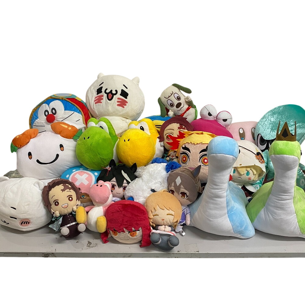 【1円】ぬいぐるみ 24点 ヨッシー ちいかわ 刀剣乱舞 煉獄杏寿郎 竈門炭治郎 ドラえもん ミニオン APEX チョッパー キタサンブラック