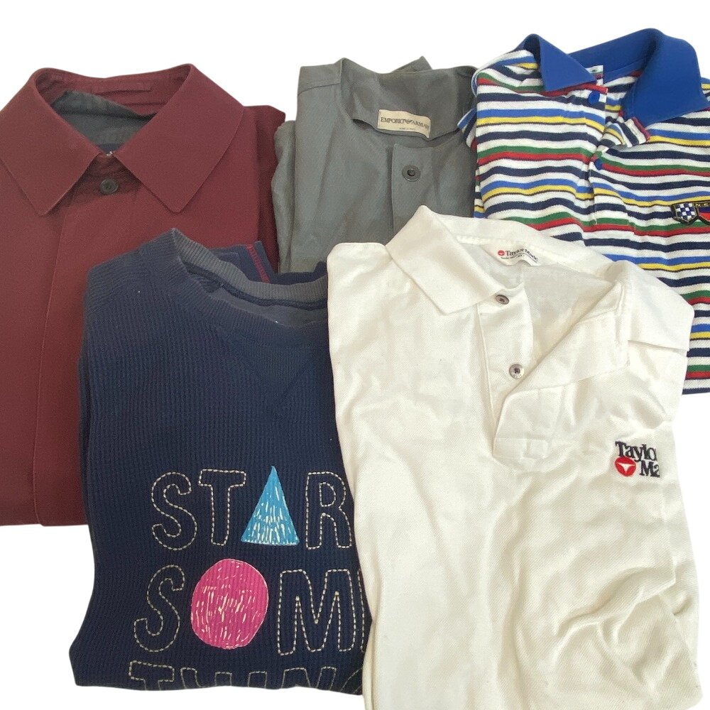 【1円】5点 まとめ メンズ アパレル シャツ コート セーター Mサイズ他 エンポリオアルマーニ new epochal wonder ポールスミス