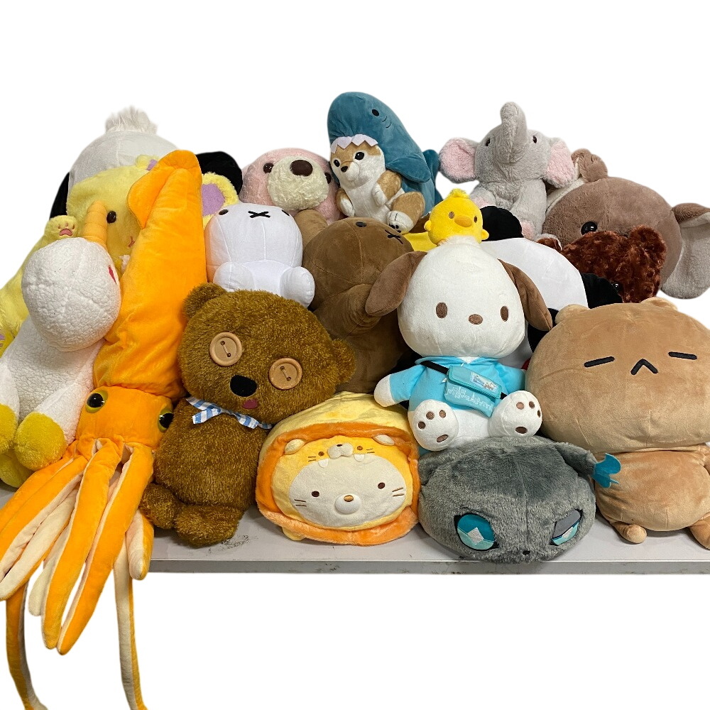 【1円】ぬいぐるみ 大量 まとめて 18点 すみっこぐらし ミッフィー ツイステ グリム あおぱんだ 愛しすぎて大好きすぎる AMUFUN ミニオン