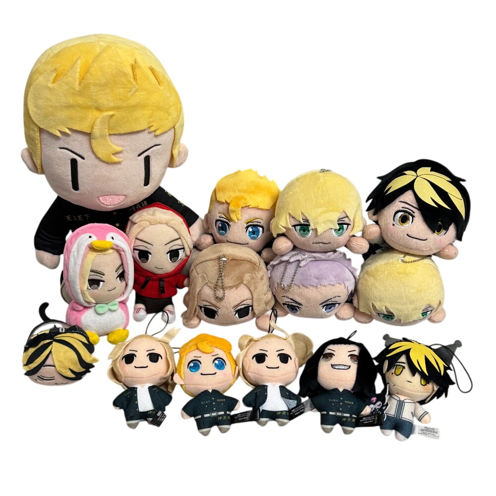 【1円】東京リベンジャーズ 東リベぬいぐるみ 15点 まとめて 花垣武道 松野千冬 佐野万次郎 マイキー 三ツ谷隆 花峰一虎 場地圭介 寝そべり