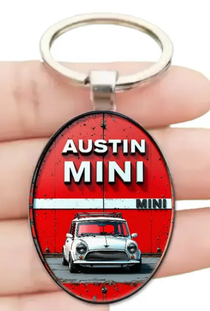 MINI ミニクーパー オースチンミニ クラシックカー キーホルダー