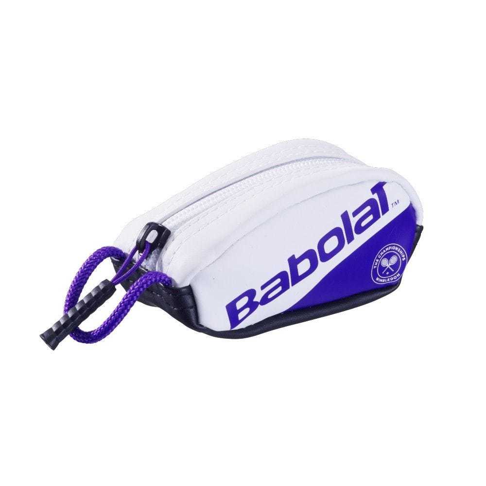 ☆バボラ　BABOLAT　ラケットバッグ型　キーリング　キーホルダー　小銭入れ　WH/PURPLE