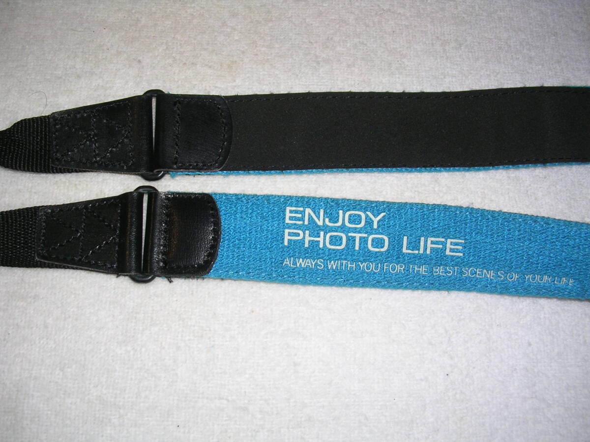 ☆　MINOLTA ミノルタ ENJOY PHOTO LIFE ストラップ 　水色　中古　☆