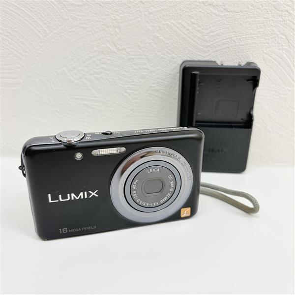 Panasonic パナソニック デジタルカメラ LUMIX ルミックス DMC-FH7 ブラック 充電器 DE-A91 中古 動作品 通電確認〇 デジカメ 5541