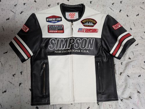 シンプソン パンチング レザージャケット Lサイズ 牛革 本革 SIMPSON SLT-6111