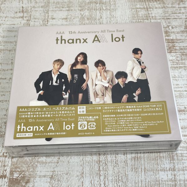 DB04t【CD】未開封　AAA 15th Anniversary All Time Best -thanx AAA lot　初回仕様（4枚組）/トリプル・エー　AVCD-96453