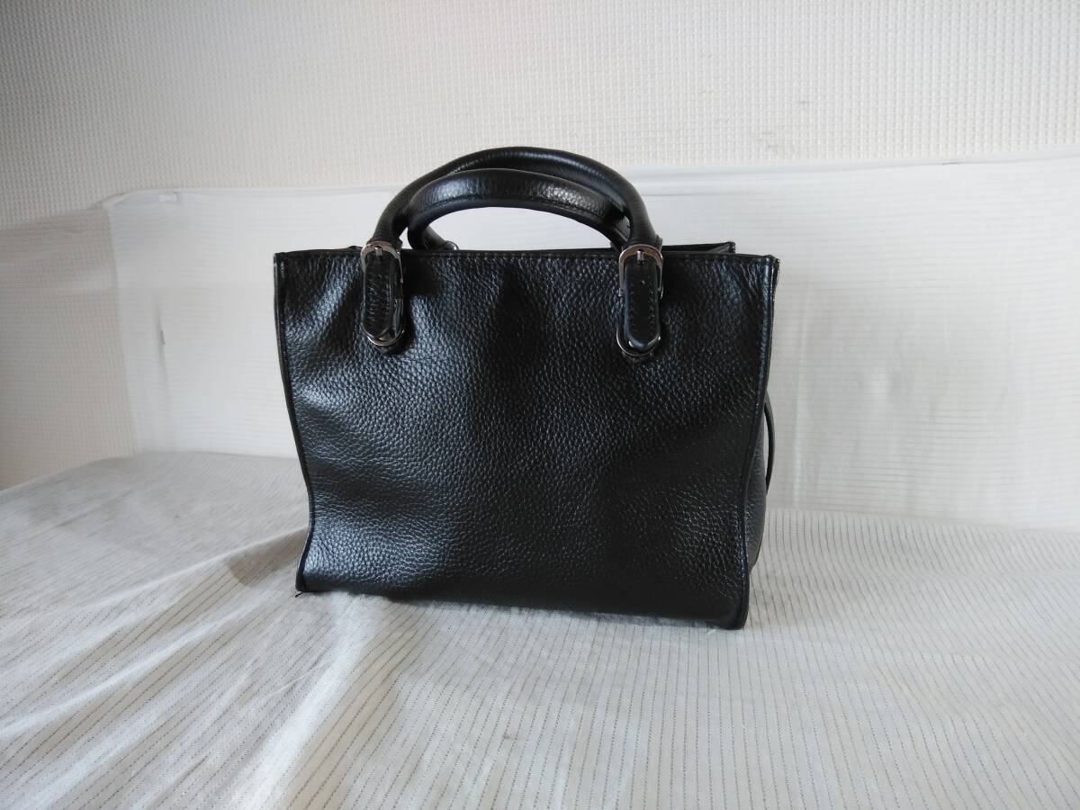 ★美品★6M4344E★ハンドバッグ★ブラック　ｅｓｔ　2015　牛革小さめ　綺麗です 