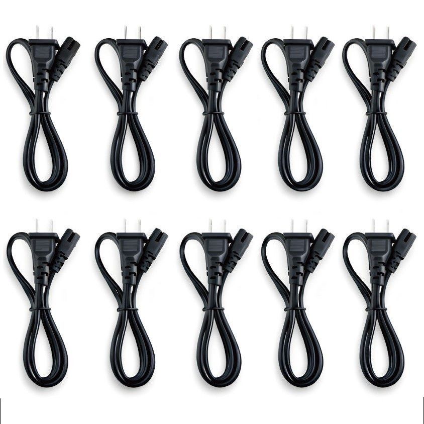 新品 10本 メガネケーブル (1M) 電源ケーブル メガネコード プリンタ― ゲーム機など