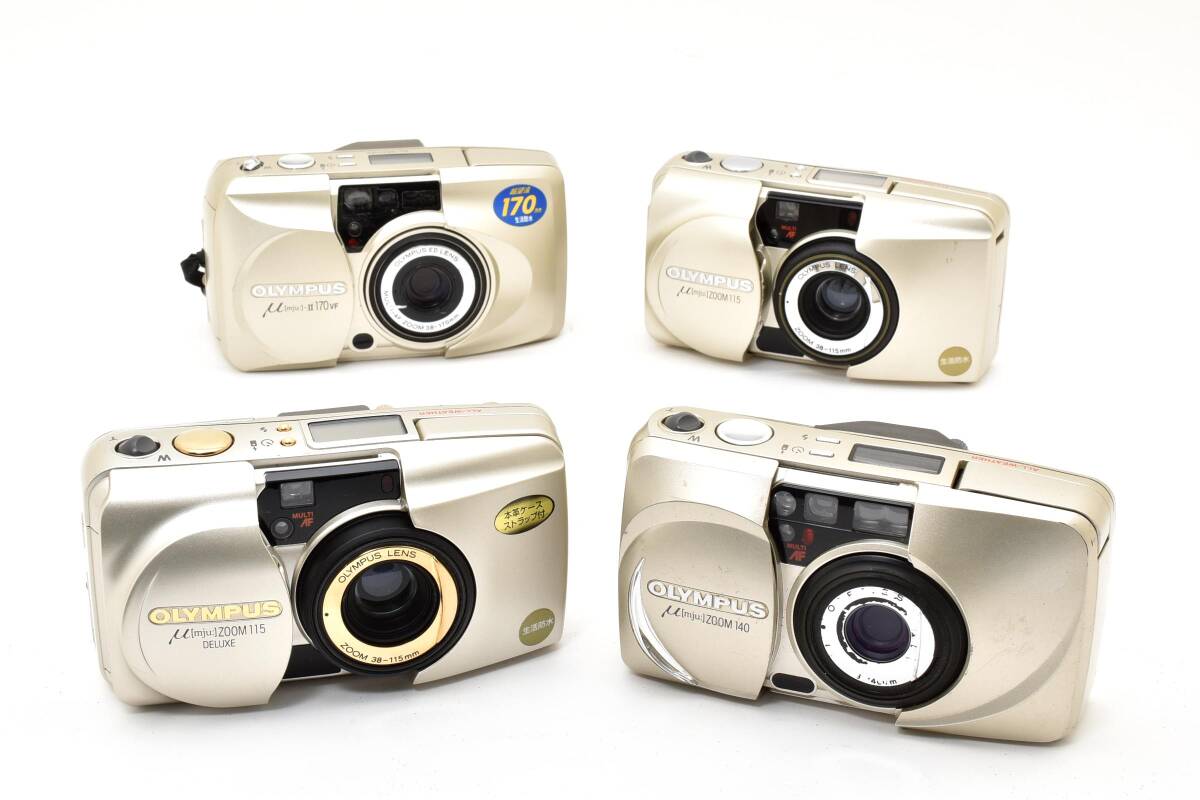 OLYMPUS オリンパス mju ii μⅡ170VF / ｍju zoom 115 ＆ 140 / ｍju zoom　115 DELUXE フィルムカメラ 4点まとめ売り 