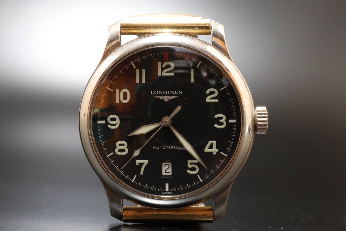 P LONGINES SPECIAL SERIES AVIGATION 21石 ロンジン 自動巻き 裏スケ 腕時計 L2.628.4